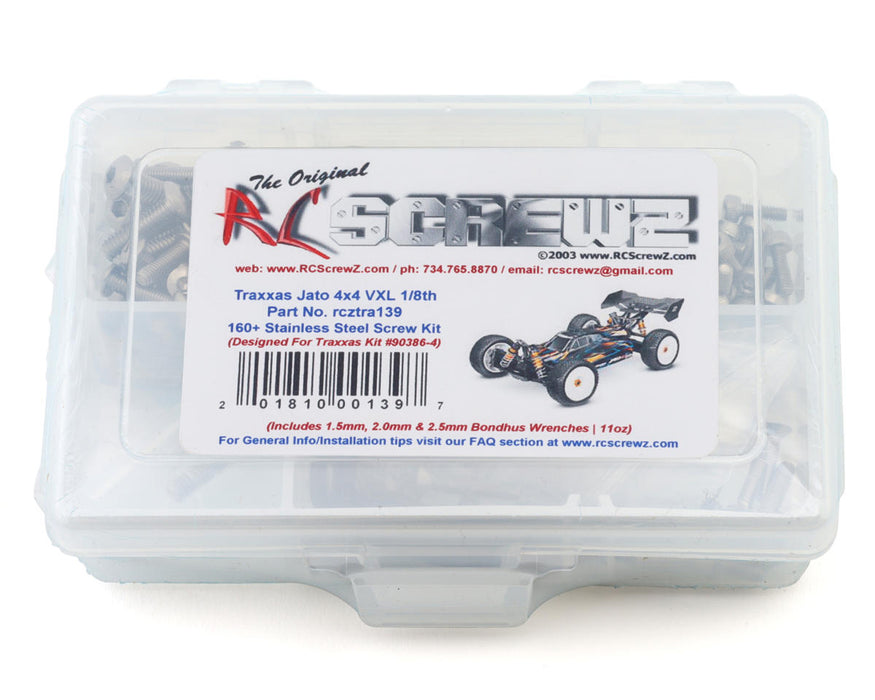 RC Screwz RCZTRA139 Stainless Steel Screw Kit for Traxxas® Jato® 4x4 1/8 Buggy