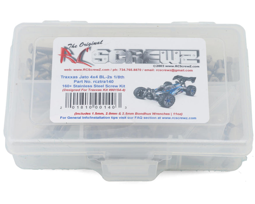 RC Screwz RCZTRA140 Stainless Steel Screw Kit for Traxxas® Jato® 4x4 BL-2s™ 1/8 Buggy