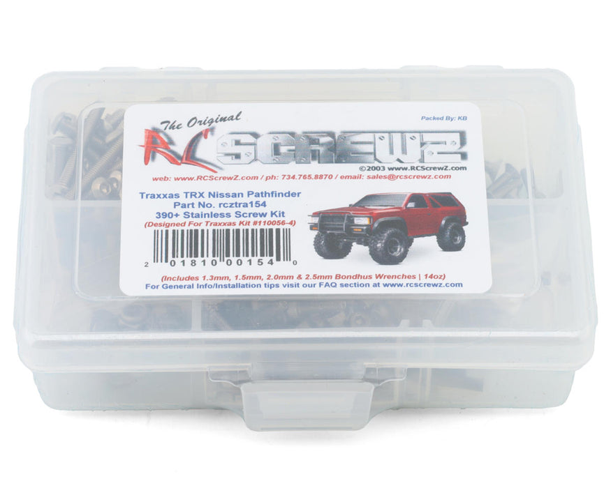 RC Screwz RCZTRA154 Stainless Steel Screw Kit for Traxxas® TRX-4® Nissan® Pathfinder®