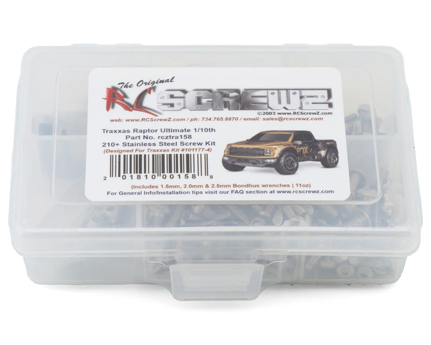 RC Screwz RCZTRA158 Stainless Steel Screw Kit for Traxxas® Raptor® Ultimate
