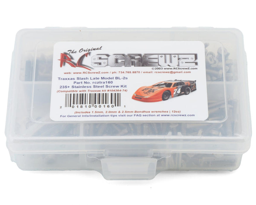 RC Screwz RCZTRA160 Stainless Steel Screw Kit for Traxxas® Slash® Late Model BL-2s