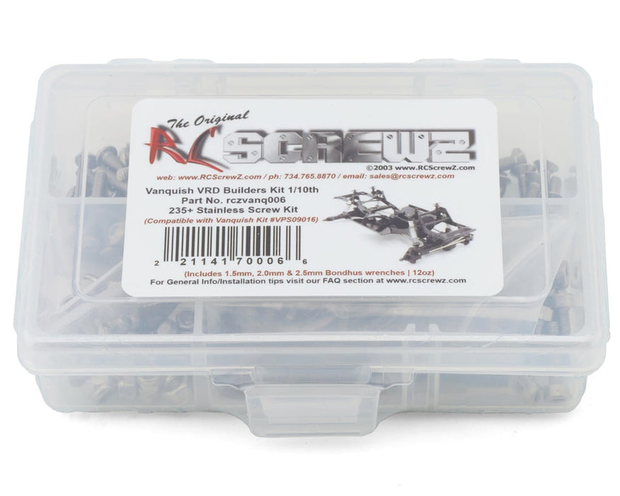 RC Screwz RCZVANQ006 Vanquish VRD Builders Kit Stainless Steel Screws Kit