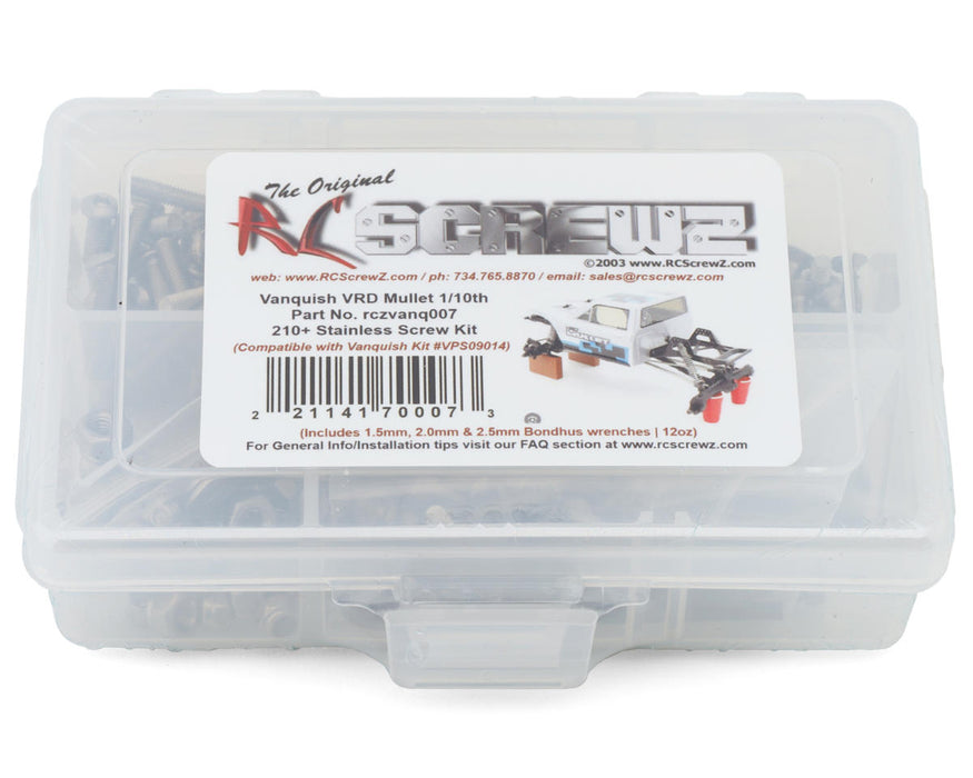 RC Screwz RCZVANQ007 Vanquish VRD Mullet Stainless Steel Screws Kit