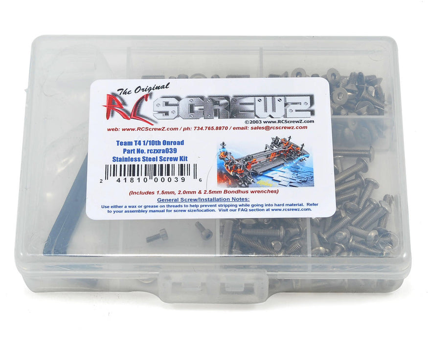 RC Screwz RCZXRA039 XRAY T4 Stainless Steel Screw Kit
