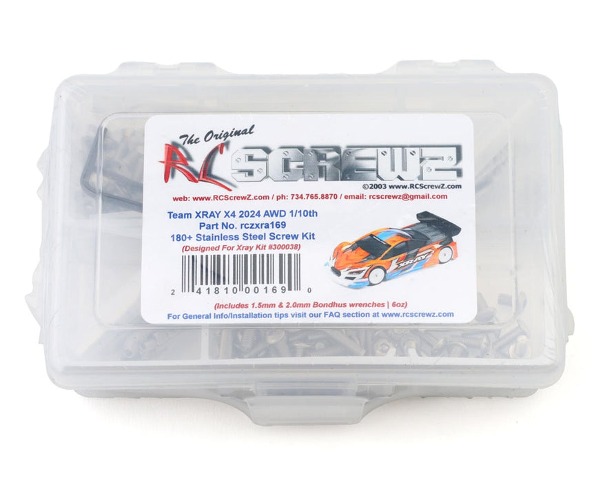 RC Screwz RCZXRA169 Team XRAY X4 2024 1/10 AWD Stainless Steel Screw Kit