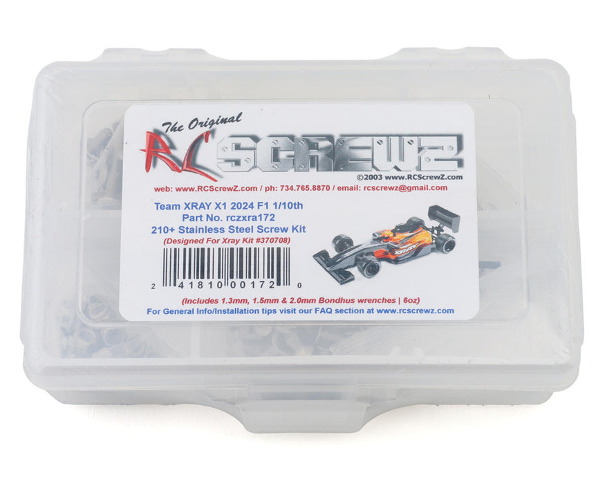 RC Screwz RCZXRA172 Team XRAY X1 2024 1/10 F1 Stainless Steel Screw Kit