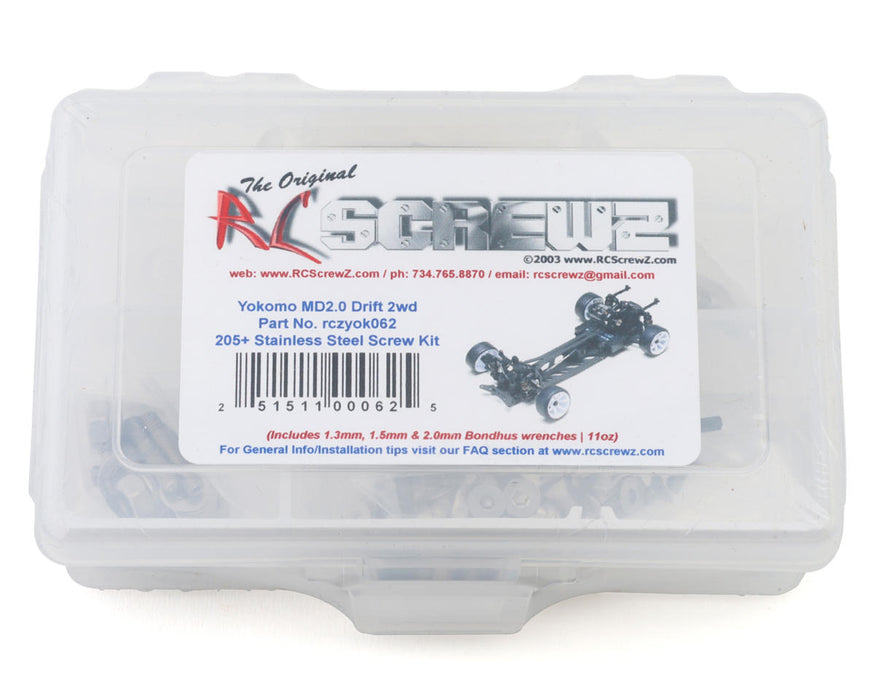 RC Screwz RCZYOK062 Yokomo MD2.0 Drift 2WD Stainless Steel Screw Kit