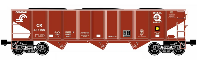 Ready Made Trains (RMT) 66205 O Gauge 70 Ton Hopper Car Conrail CR