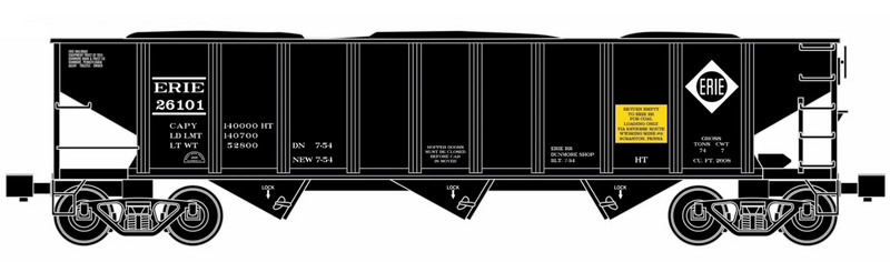 Ready Made Trains (RMT) 66259 O Gauge 70 Ton Hopper Car Erie
