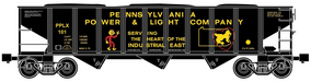 Ready Made Trains (RMT) 66276 O Gauge 70 Ton Hopper Car Pennsylvania Power & Light PPLX "Reddy Kilowatt"