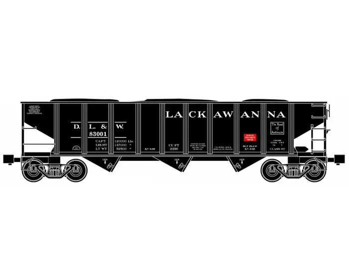 Ready Made Trains (RMT) 66280 O Gauge 70 Ton Hopper Car Lackawanna DL&W