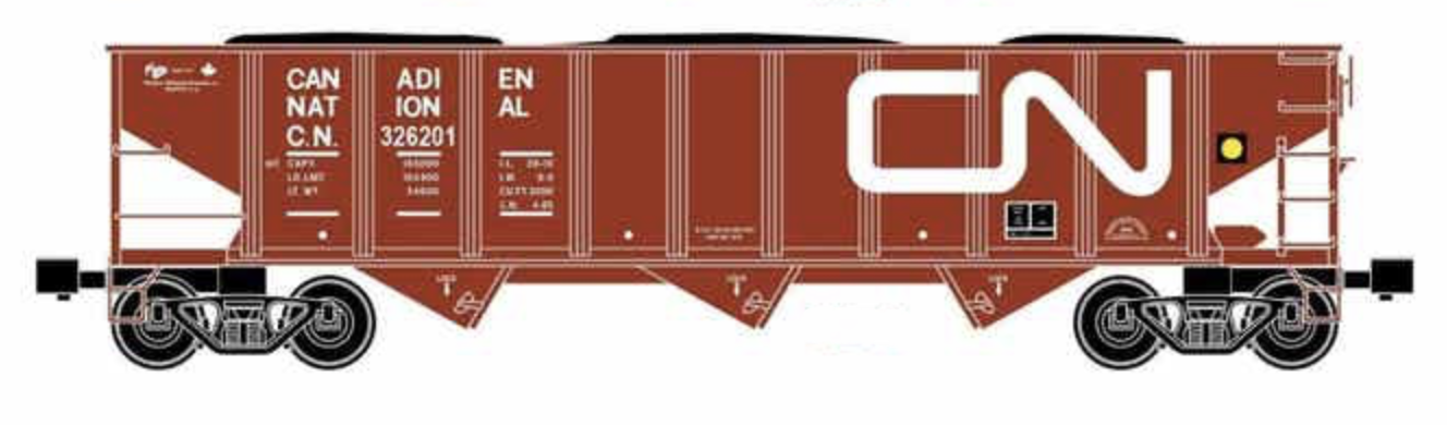 Ready Made Trains (RMT) 66288 O Gauge 70 Ton Hopper Car Canadian National CN