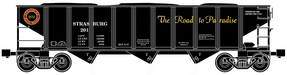Ready Made Trains (RMT) 66299-40 O Gauge 70 Ton Hopper Car Strasburg Railroad "The Road to Paradise"