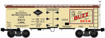 Ready Made Trains (RMT) 86199-168 O Scale 36' Wood Side Reefer Car Reading Lines Buzz Beer