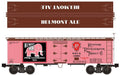 Ready Made Trains (RMT) 86199-87 O Scale 36' Wood Side Reefer Car Pink Elephant Beer