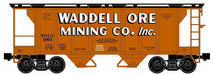Ready Made Trains (RMT) 86386 O Scale 2 Bay Covered Hopper Waddell Mining WDLX (#s Vary)