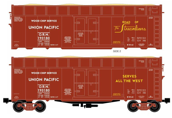 Ready Made Trains (RMT) 86417 O Scale Woodchip Car Union Pacific UP (#s Vary)