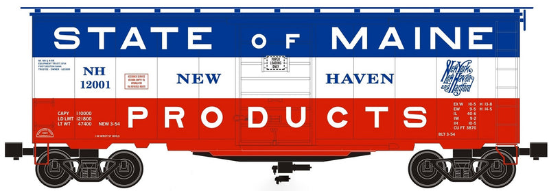 Ready Made Trains (RMT) 96449 O Gauge Boxcar State of Maine Products New Haven NH