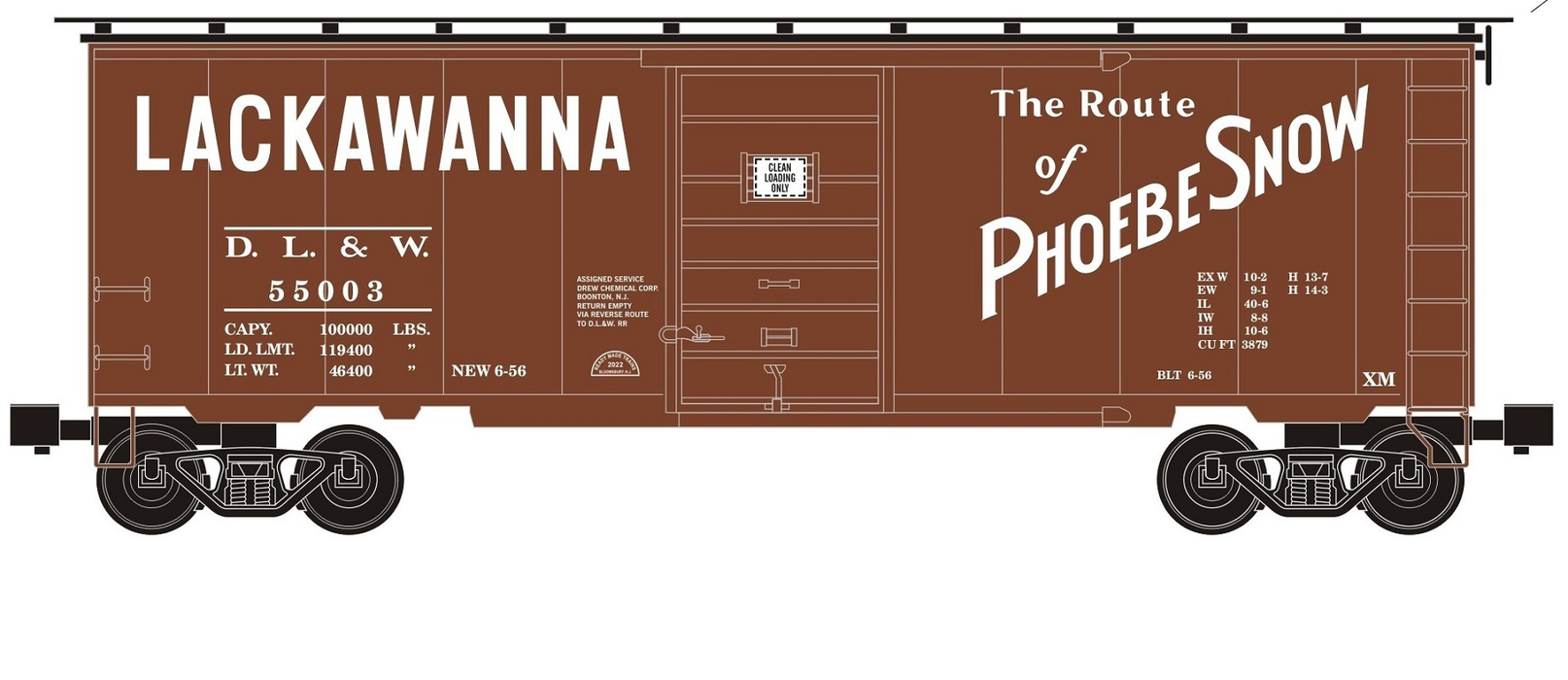Ready Made Trains (RMT) 96480 O Gauge Boxcar Lackawanna DL&W
