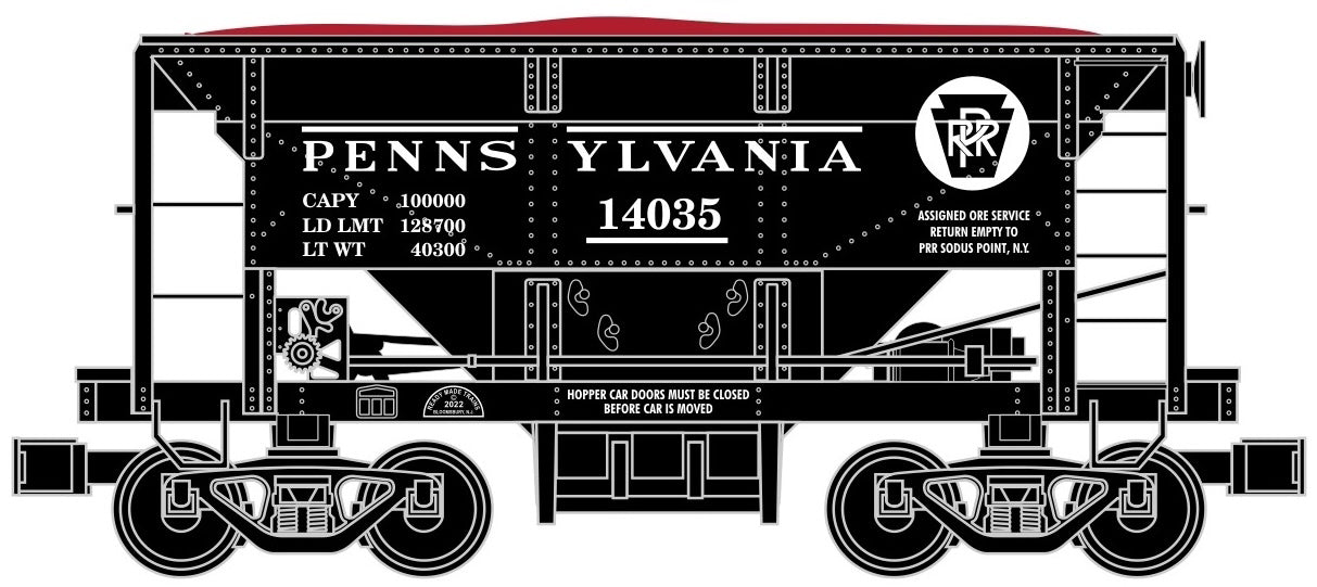 Ready Made Trains (RMT) 96715 O Gauge Ore Car Pennsylvania PRR