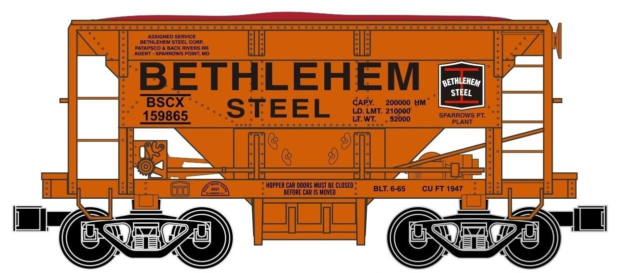 Ready Made Trains (RMT) 96719-321 O Gauge Ore Car Bethlehem Steel - Sparrow's Point