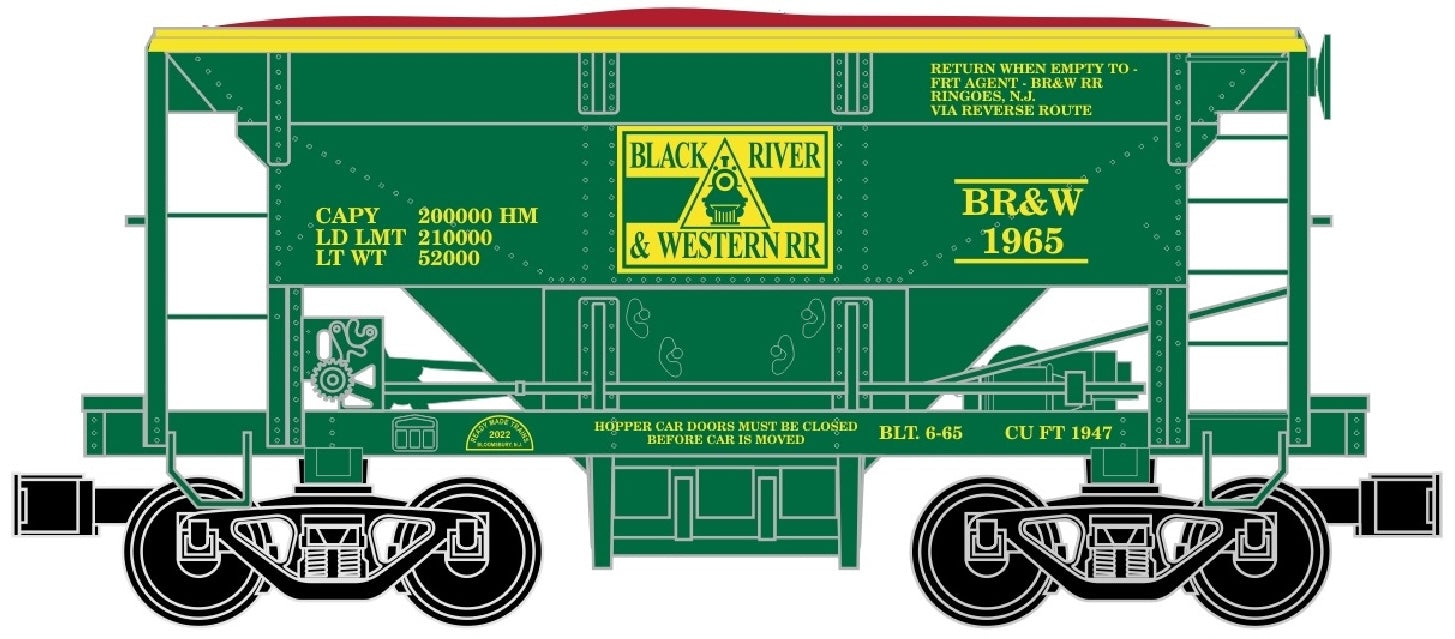 Ready Made Trains (RMT) 96799-11 O Gauge Ore Car Black River & Western BR&W