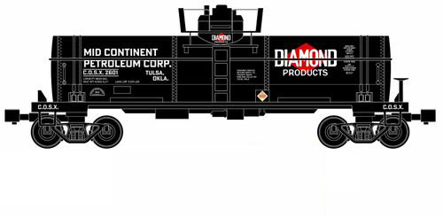 Ready Made Trains (RMT) 96899159 O Gauge Single Dome Tank Car Diamond Products Mid-Continent Oil