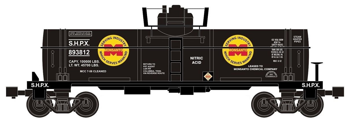 Ready Made Trains (RMT) 9689938 O Gauge Single Dome Tank Car Monsanto