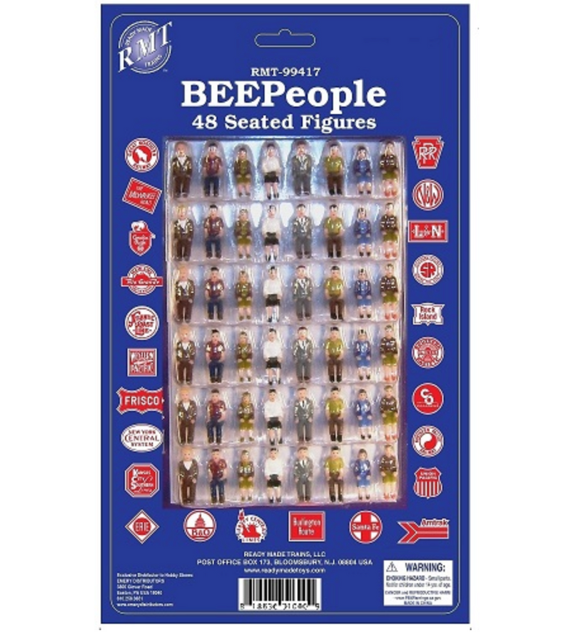 Ready Made Trains (RMT) 99417 O Gauge Seated BEEPeople® Figures 48 Pack