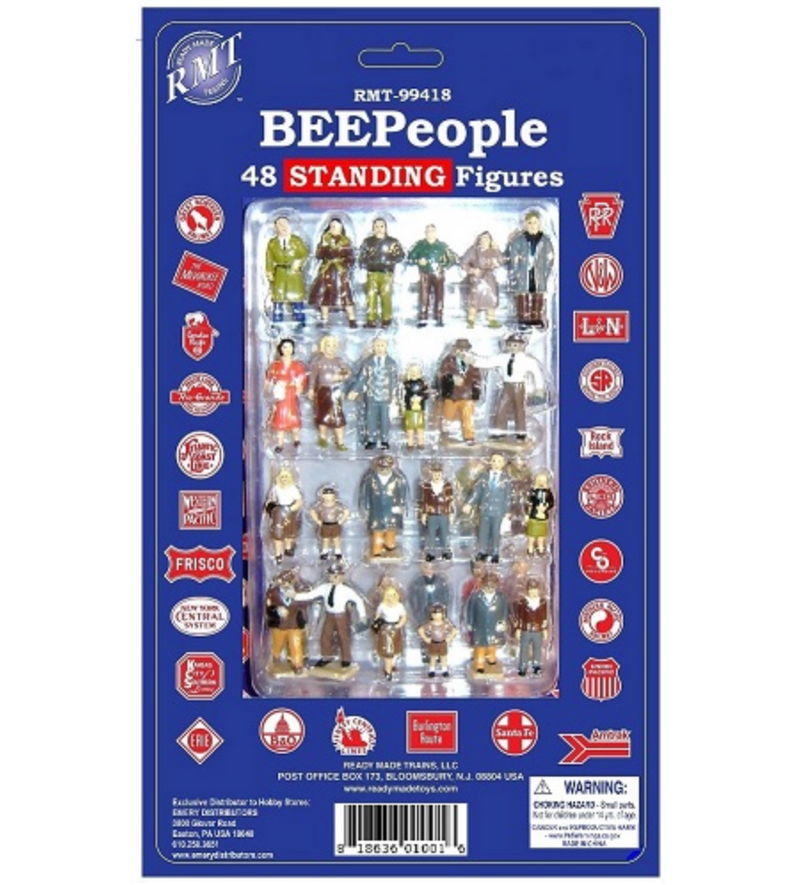 Ready Made Trains (RMT) 99418 O Gauge Standing BEEPeople® Figures 48 Pack