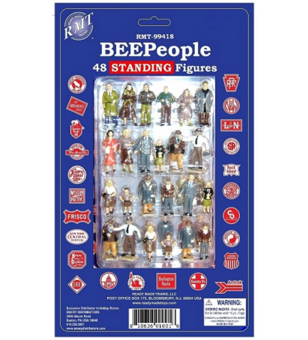 Ready Made Trains (RMT) 99418 O Gauge Standing BEEPeople® Figures 48 Pack