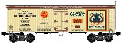 Ready Made Trains (RMT) 861991-883 O Scale 36' Wood Side Reefer Car Cape May Devils Reach Beer