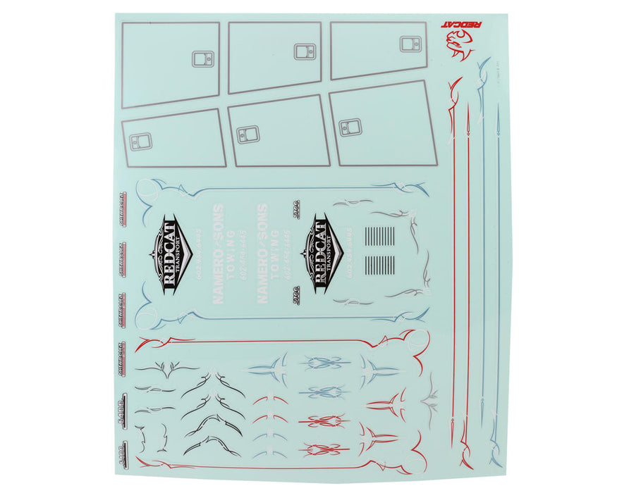 Redcat 24511 Custom Hauler 1953 Chevrolet COE Cab Decals Sheet (B)