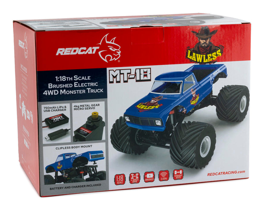 Redcat 33539 Lawless MT-18 1/18 4WD RTR Micro Monster Truck