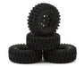Redcat 41719 Ascent 32 Pre-mounted 1/32 Rock Crawler Tires on Black Wheels (4 Pack)