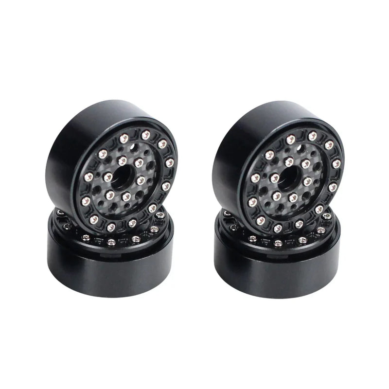 Redcat 43152 1.3" Black Aluminum & Carbon Fiber Micro Crawler Beadlock Wheels 23.8 grams 4 Pack