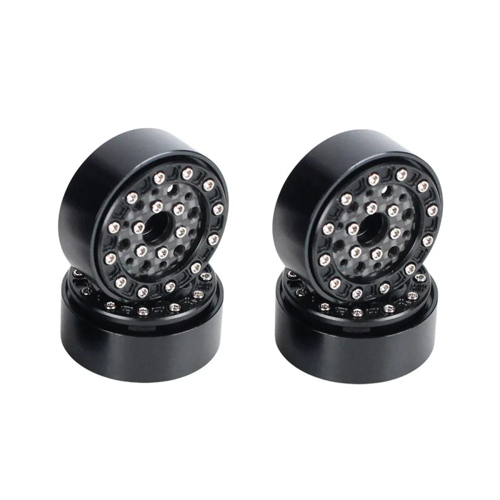 Redcat 43152 1.3" Black Aluminum & Carbon Fiber Micro Crawler Beadlock Wheels 23.8 grams 4 Pack