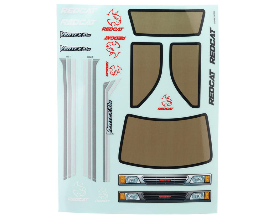 Redcat RER43623 Vertex-10W Clear Low Profile Body Set