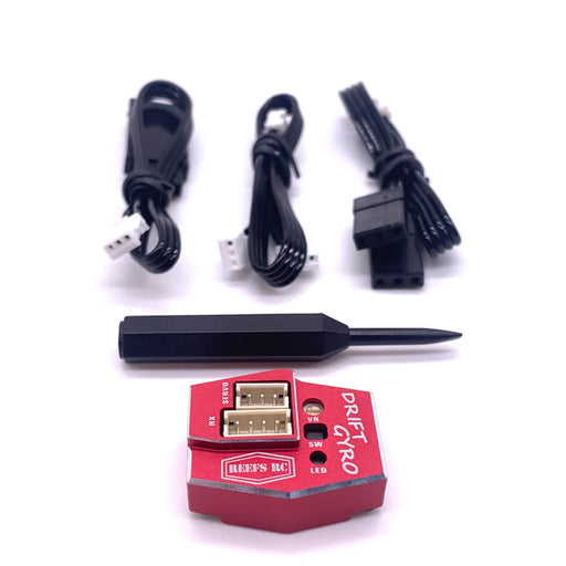 Reefs RC (143) Red Gyro for 1/10 and Mini Scale RC Drift Cars