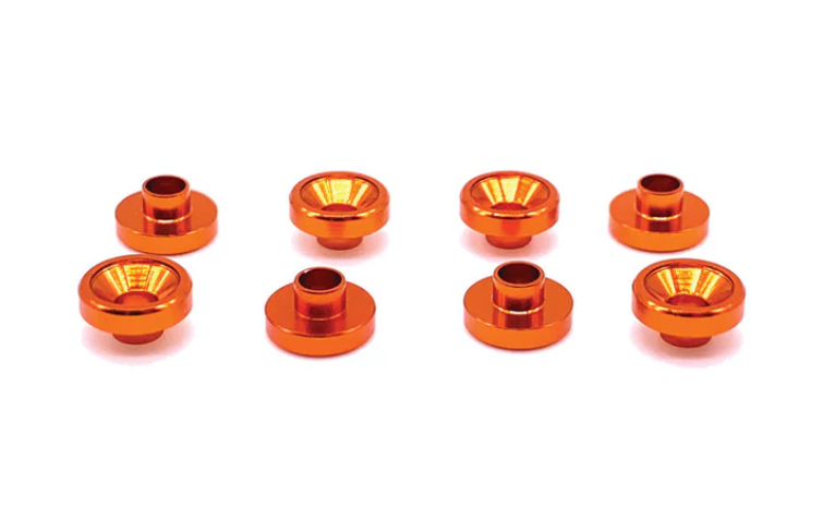 Reefs RC (154) Orange Aluminum Servo Washers (8 Pack)