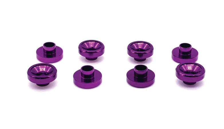 Reefs RC (155)  Purple Aluminum Servo Washers (8 Pack)
