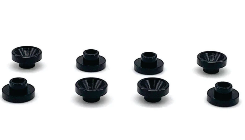 Reefs RC (48) Black Aluminum Servo Washers (8 Pack)