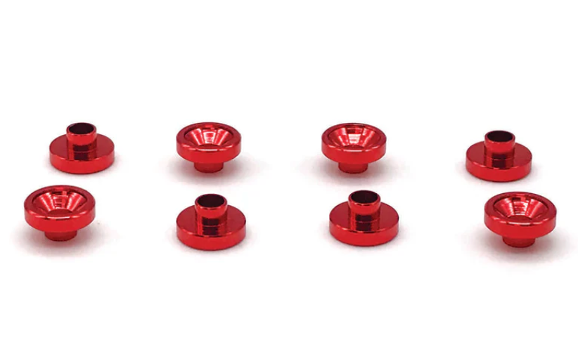 Reefs RC (53) Red Aluminum Servo Washers (8 Pack)