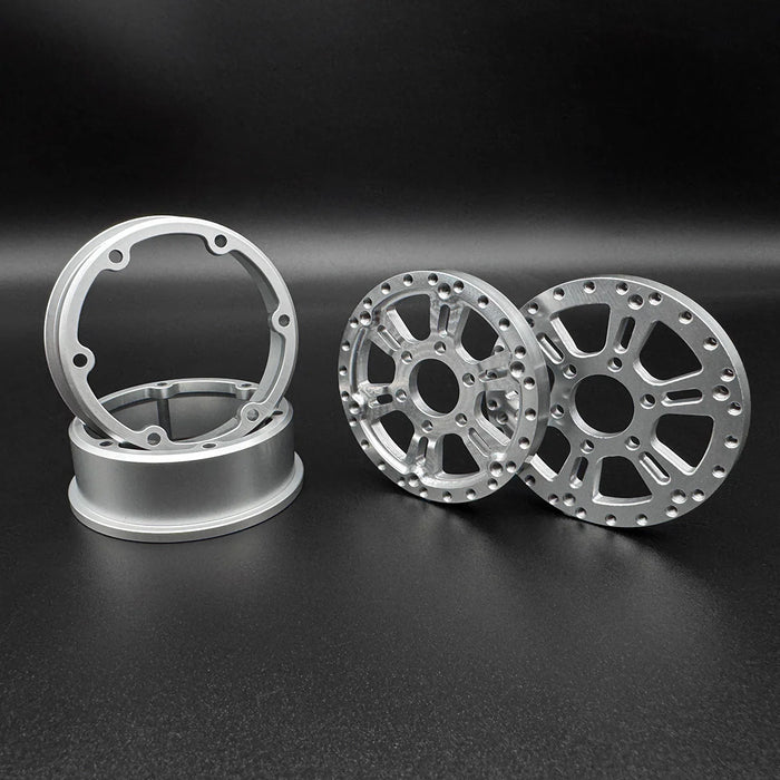 Reefs RC SEHREEFS205 Blades 1.9" Beadlock Off-Road Crawler Wheels with Rings and Hardware