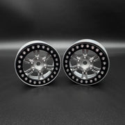Reefs RC SEHREEFS205 Blades 1.9" Beadlock Off-Road Crawler Wheels with Rings and Hardware