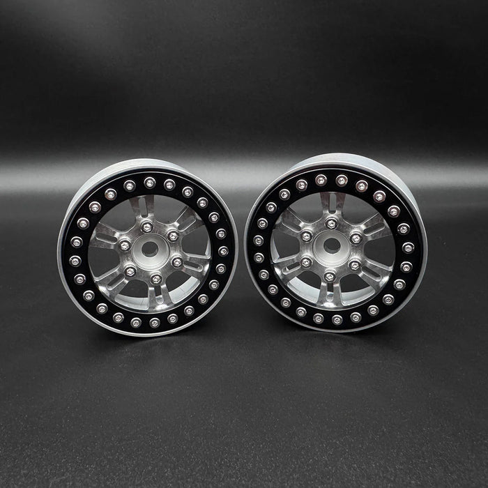 Reefs RC SEHREEFS205 Blades 1.9" Beadlock Off-Road Crawler Wheels with Rings and Hardware