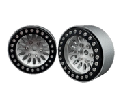 Reefs RC SEHREEFS218 Shield 1.9" Beadlock Deep Dish Off-Road Crawler Wheels with Black Rings and Hardware