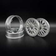 Reefs RC SEHREEFS229 Shield 2.2" Shield Beadlock Off-Road Crawler Wheels with Black Rings and Hardware