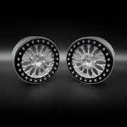 Reefs RC SEHREEFS229 Shield 2.2" Shield Beadlock Off-Road Crawler Wheels with Black Rings and Hardware