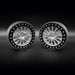 Reefs RC SEHREEFS229 Shield 2.2" Shield Beadlock Off-Road Crawler Wheels with Black Rings and Hardware